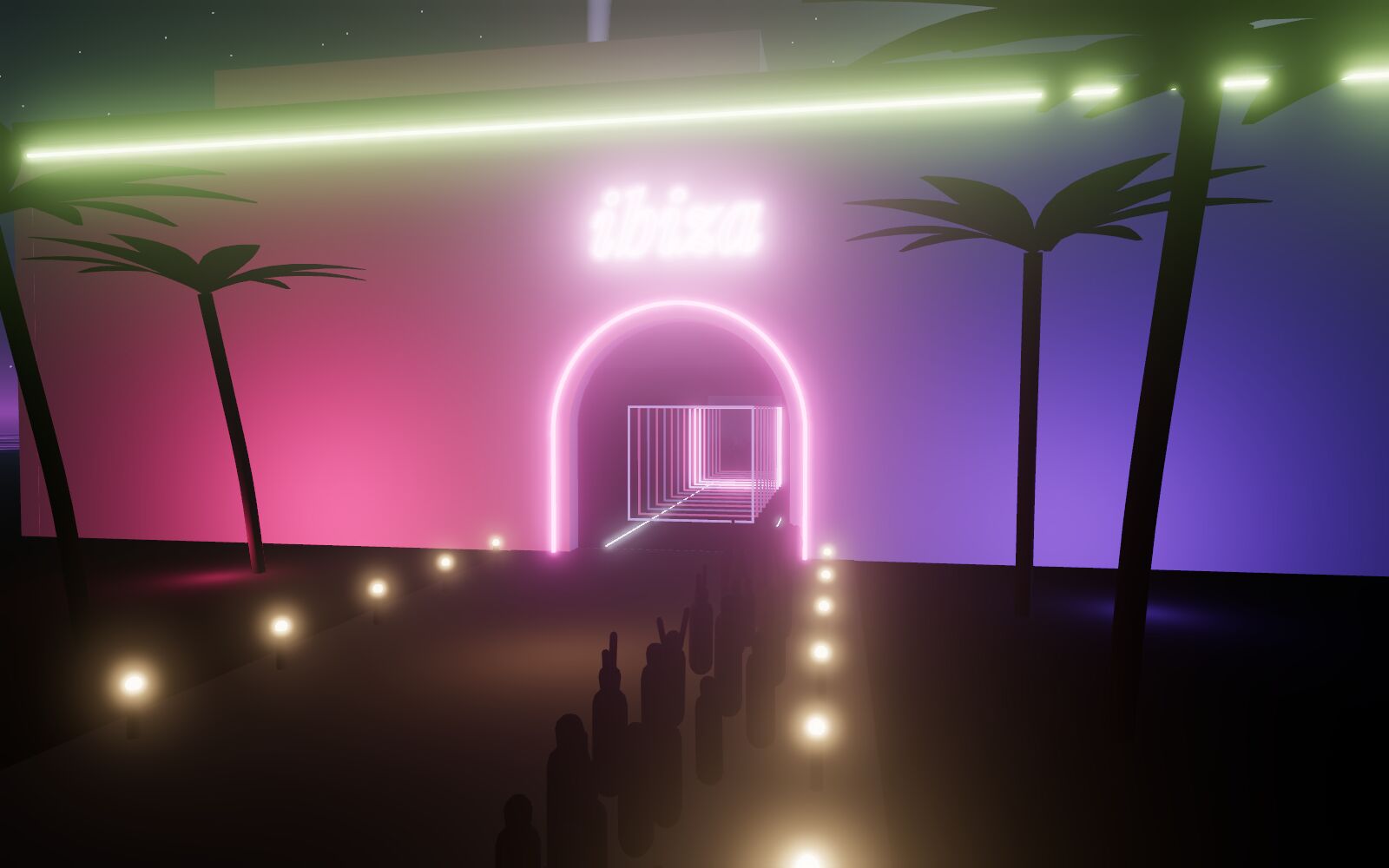 Recreación 3D: la llegada a un club de noche